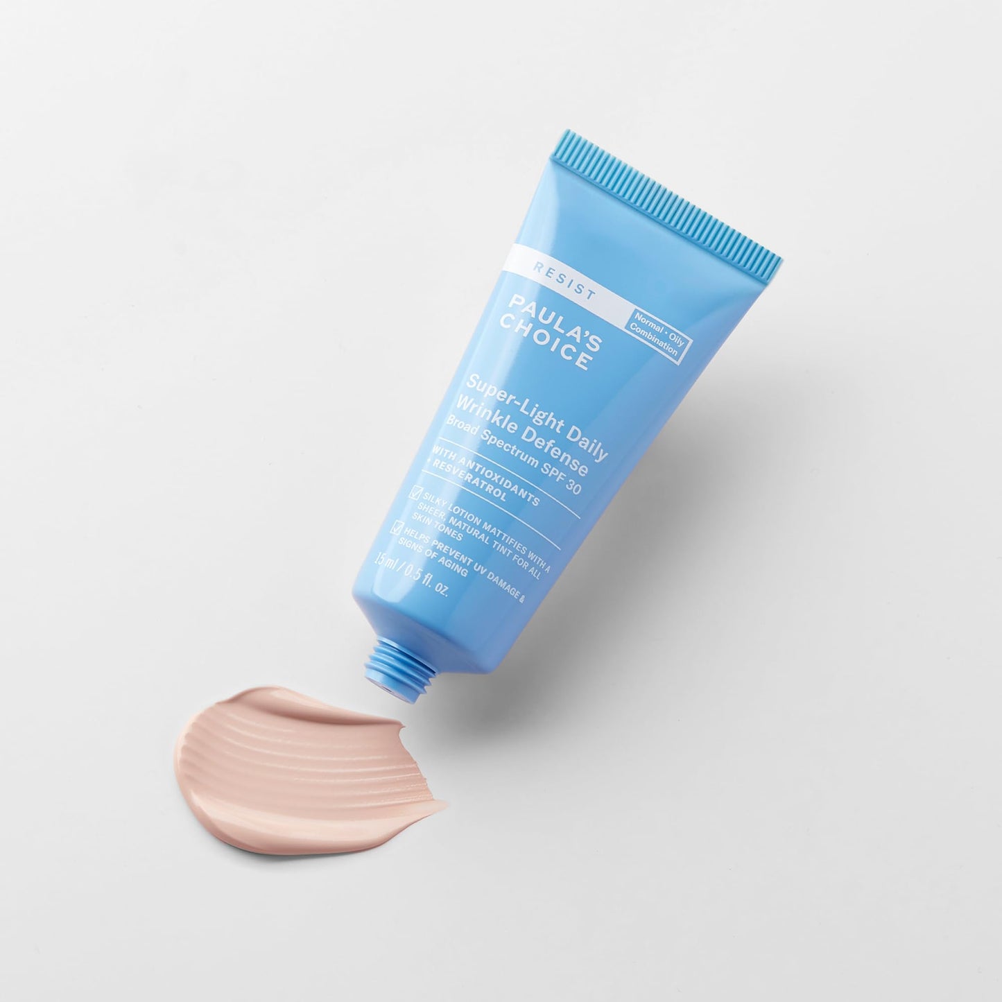 Paula's Choice RESIST Super-Light Daily Wrinkle Defense Mineral Sunscreen, SPF 30 Face Sunscreen for Oily Skin, Matte Tinted Face Moisturizer, UVA/UVB
