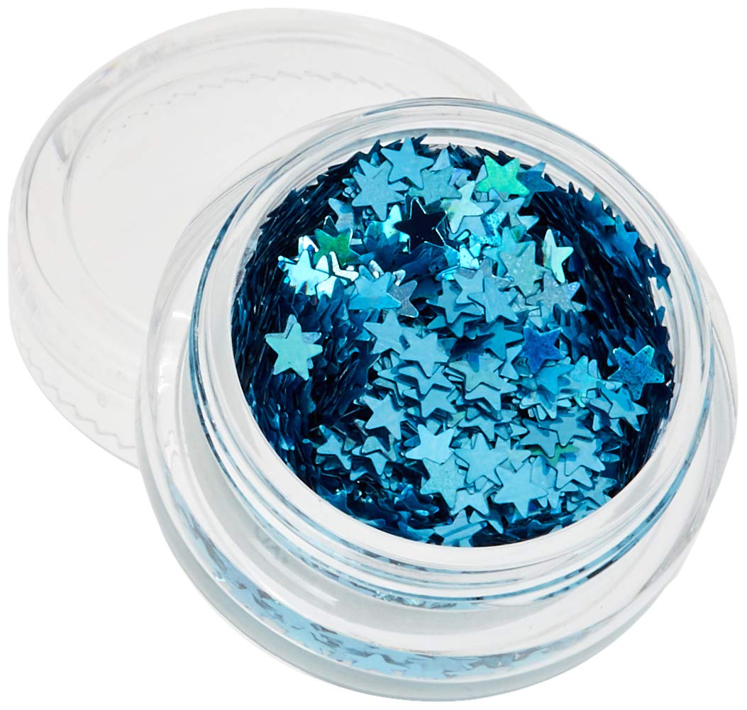 Stargazer Blue Face and Body Glitter Stars Rave Festival
