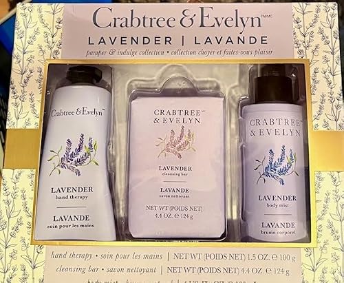 Crabtree & Evelyn Lavender Pamper & Indulge Collection - Relaxing Lavender Bath & Body Gift Set Beauty & Personal Care Crabtree & Evelyn