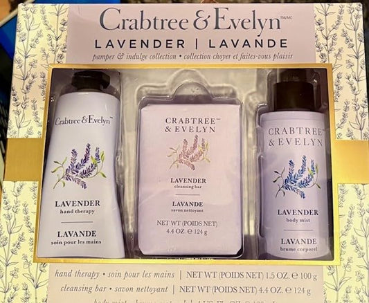 Crabtree & Evelyn Lavender Pamper & Indulge Collection - Relaxing Lavender Bath & Body Gift Set Beauty & Personal Care Crabtree & Evelyn