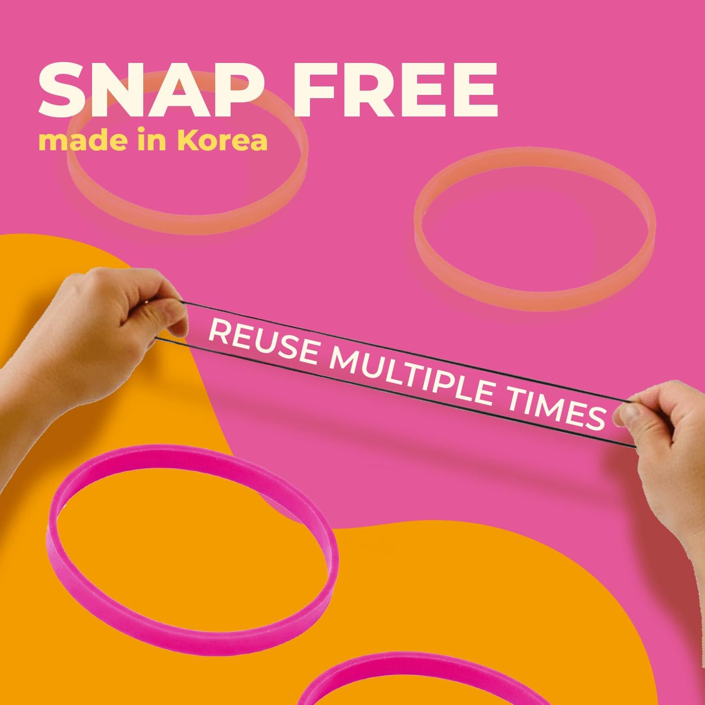 [Made in Korea] PONIIBAND Non-Toxic & Safe 2000pcs 0.8-Inch Clear Elastic Hair Bands - Ouchless Mini Small Rubber Bands for Kids Girls Hair Ties Beauty and Personal Care PONIIBAND