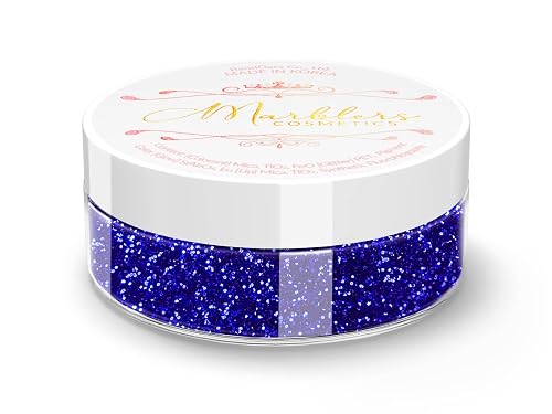 MARBLERS Twinkle Face & Body Glitter [Royal Blue] 0.18oz (5g) | Fine | Non-Toxic | Vegan | Cruelty-Free | Festival, Rave & Party Makeup | Eye, Hair