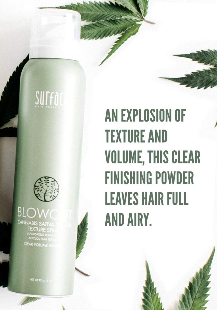 SURFACE Hair Blowout Hair Texture Spray for Women and Men, 4 oz - Heat Protecting, Volumizing Spray Lychee and Maracuja Oil - Premium Blowout Hair