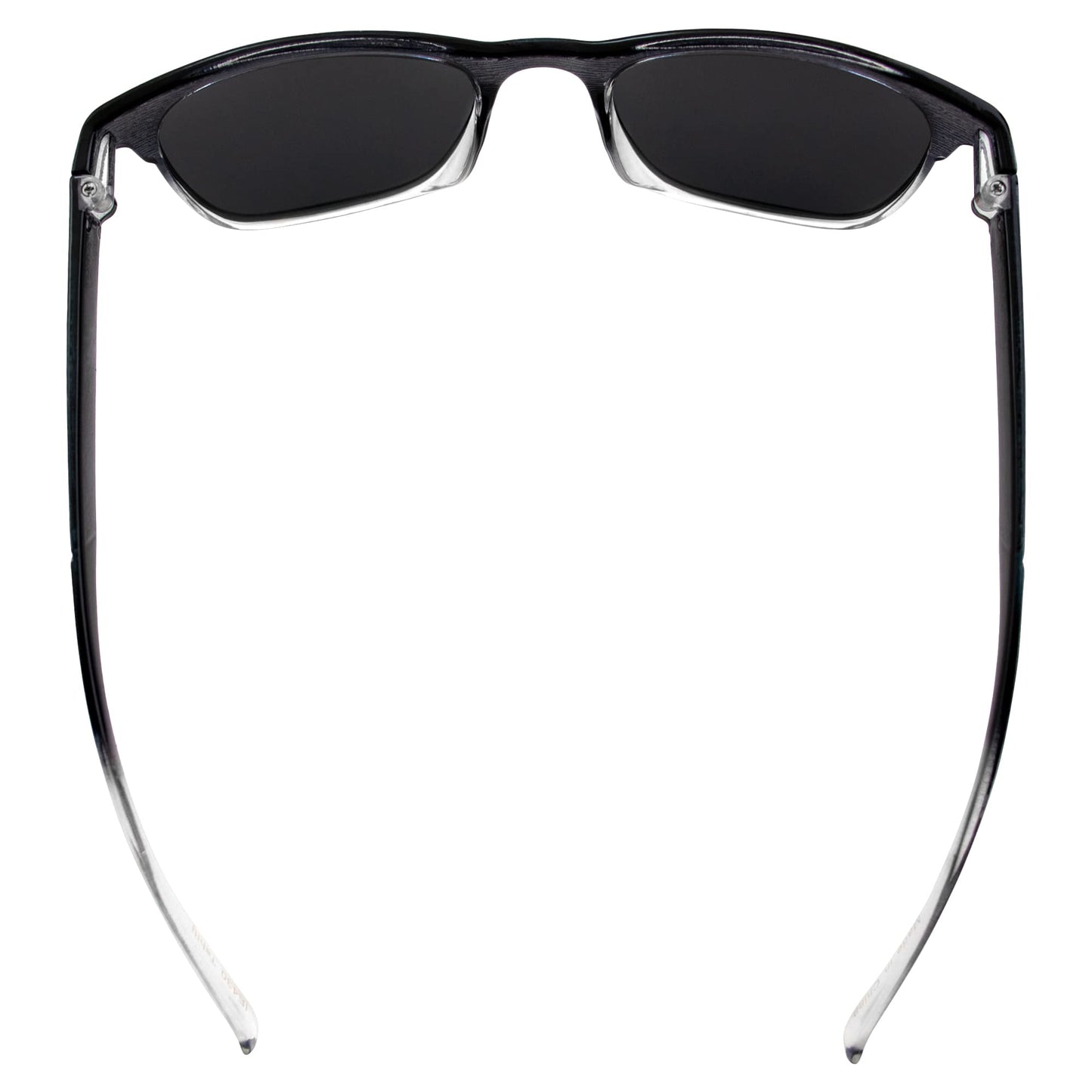 Islander Eyes Tahiti Polarized Sunglasses for Women Fashionable Gradient Grey Clear Frame w/Smoke Lens