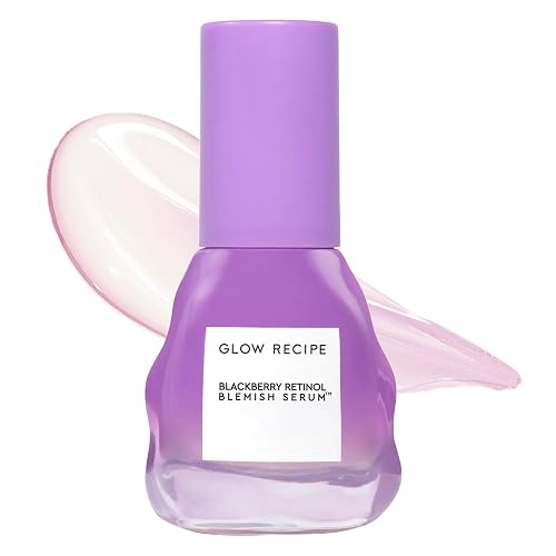Glow Recipe Gentle Blackberry Retinol Serum, Korean Retinol Night Serum for Sensitive Skin, Triple Retinoids + Glycerin, Clarifying for Blemishes