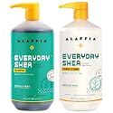 Alaffia Shampoo and Conditioner, Vanilla Mint - EveryDay Shea Sulfate-Free Shampoo and Conditioner Set with Shea Butter and Coconut Oil, 32 Oz Ea
