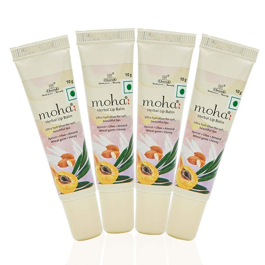 KRISTINA moha: Herbal Lip Balm - 10gm (Pack of 4) Beauty and Personal Care KRISTINA