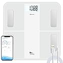 himaly USB Rechargeable Bathroom Scale for Body Weight, Digital Weight Scale Bluetooth for Accurate BMI Body Fat Scale Muscle Mass Composition…