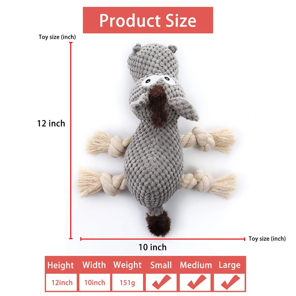 Sedioso Large Dog Squeaky Toy – Plush Stuffed Animal Donkey for Puppies, Small, Medium & Large Dogs, Durable Pet Chew & Play Toy (Grey)