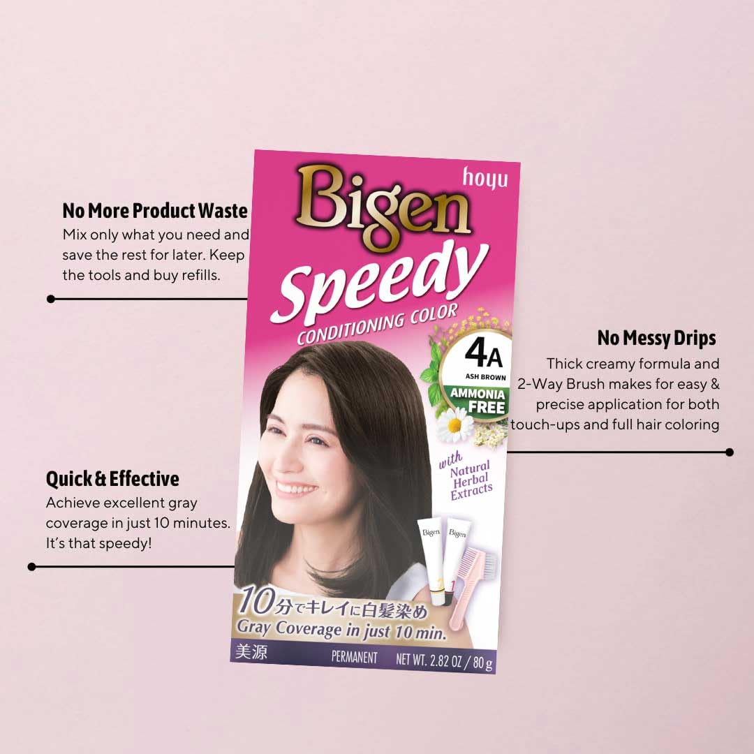 Bigen Speedy Conditioning Color Refill: 4A Ash Brown - 3 Pack