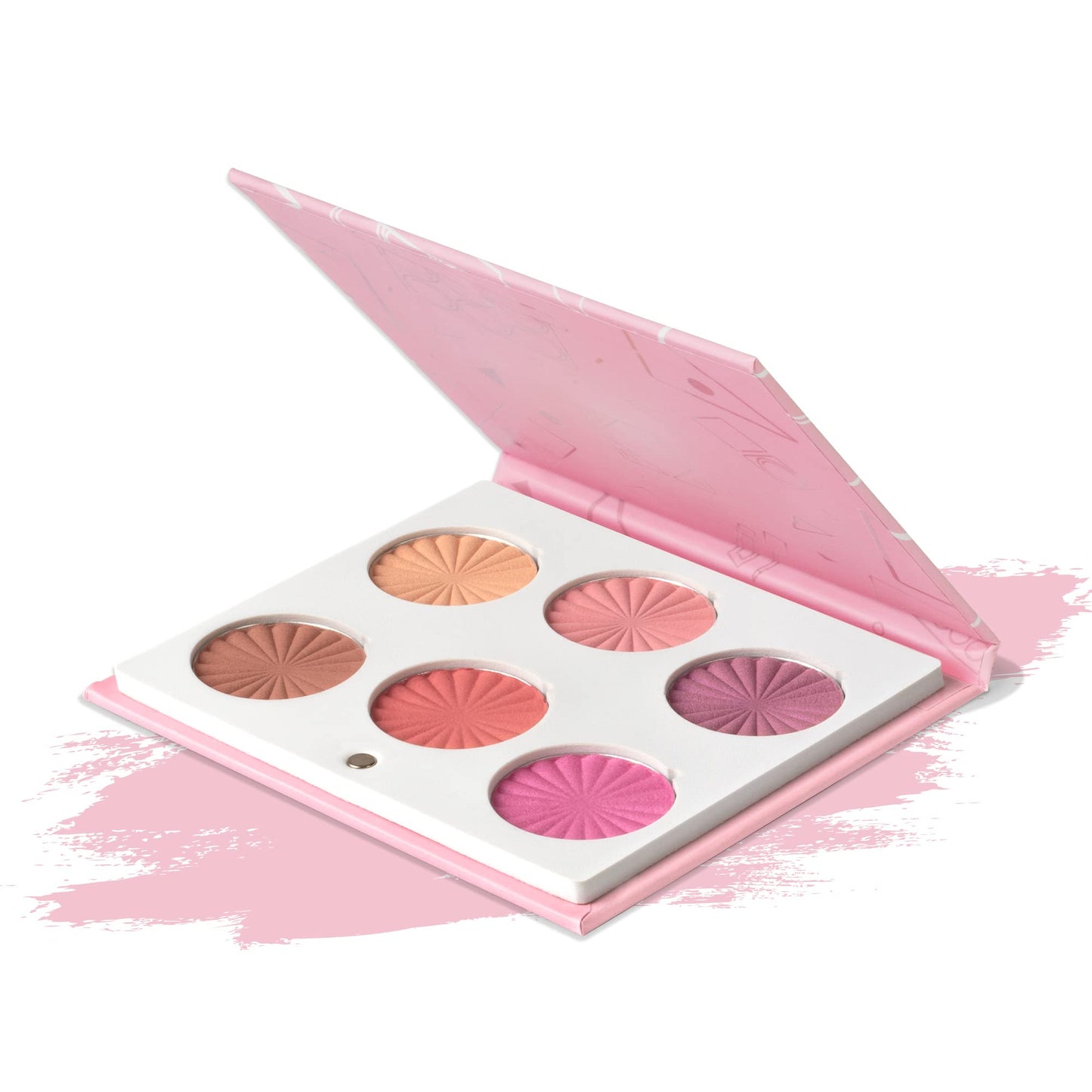 OFRA Mini Mix Face Palette Blushful - Blush Palette for Cheeks - 6 Pigmented Pressed Powder Shades - Travel-Friendly and Cruelty-Free Face Makeup