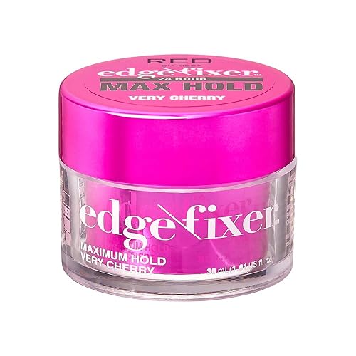 Red by Kiss Edge Fixer 24 Hour Maximum Hold Edge Wax No Flaking Biotin B7 Infused Hair Gel 1.01 fl.oz