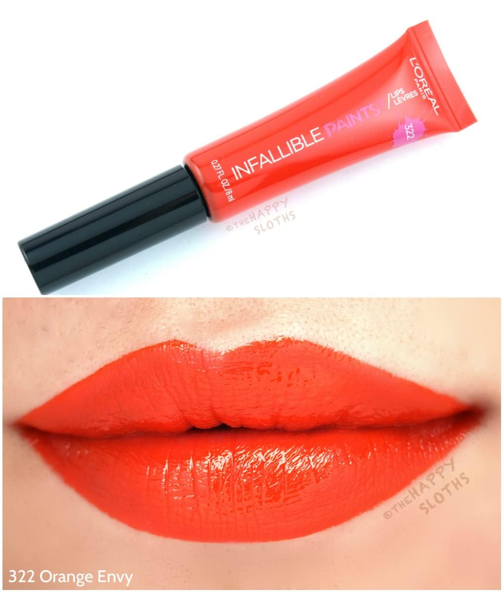 L'Oréal Paris Infallible PAINTS/LIPS, Orange Envy, 0.27 fl. oz.