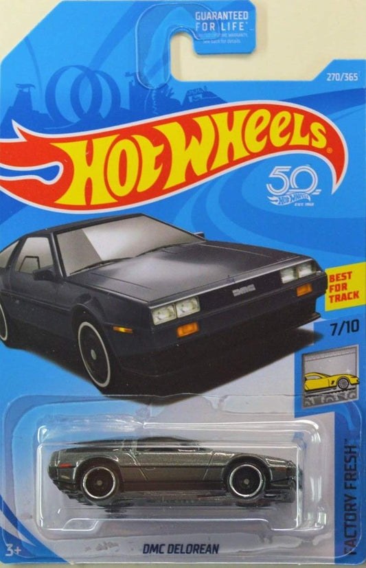 Hot Wheels 2018 50th Anniversary Factory Fresh DMC Delorean 270/365, Gray