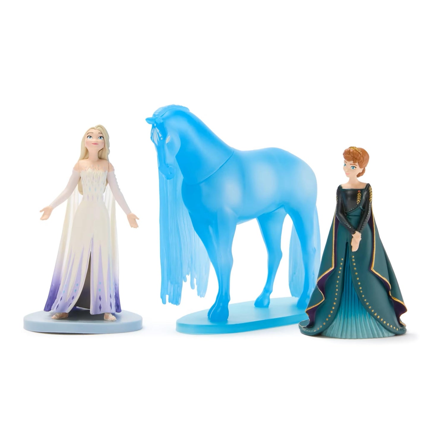 Disney Store Official Frozen Figure Set – 8 Sculpted Figures Including Anna, Elsa, Olaf, Kristoff & More in Display Box with Scenic Backgrounds