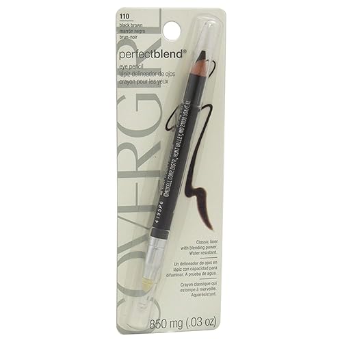COVERGIRL Perfect Blend Eyeliner Pencil, Black Brown, 1 Count, .03 Oz, Eyeliner Pencil with Blending Tip For Precise or Smudged Look (Packaging May