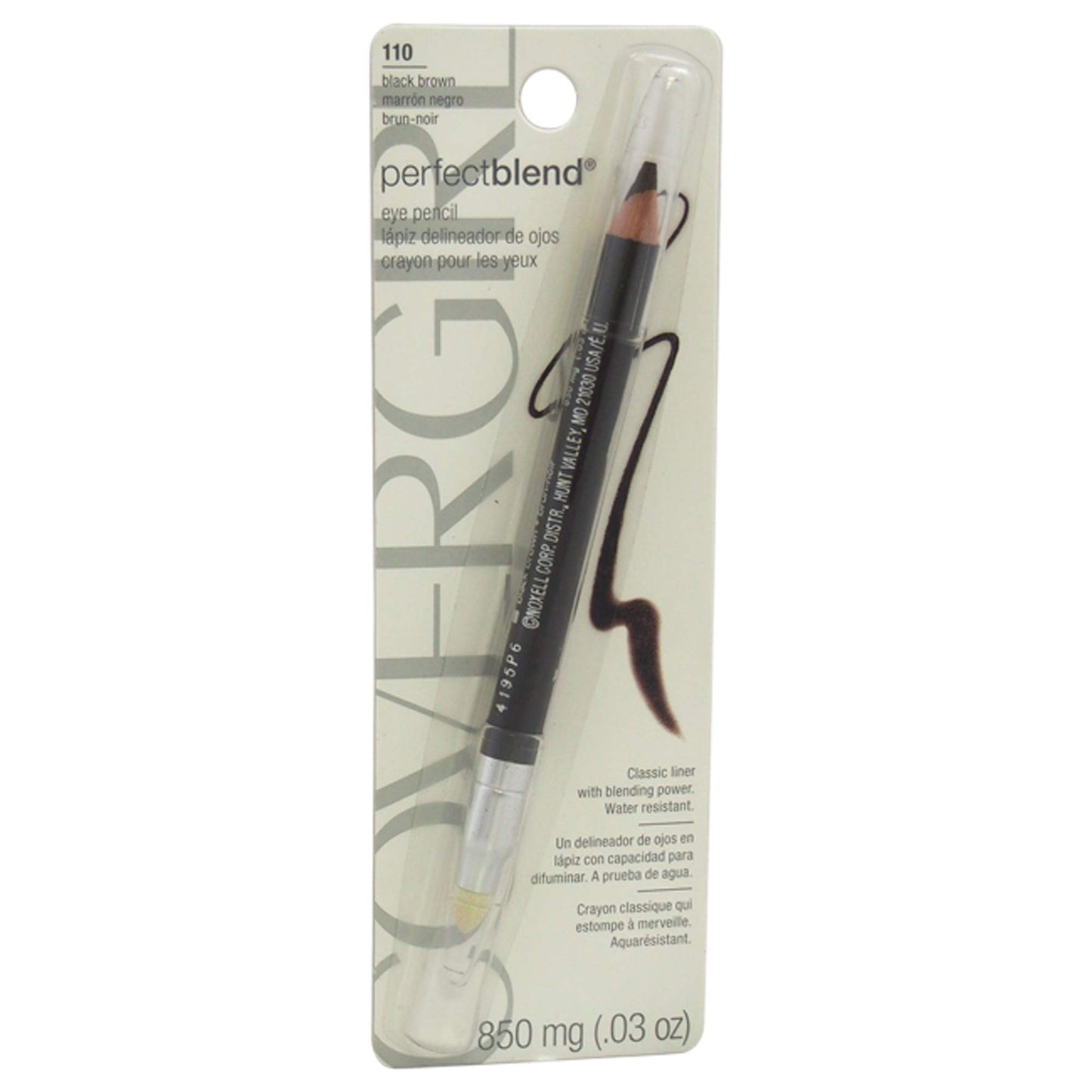 COVERGIRL Perfect Blend Eyeliner Pencil, Black Brown, 1 Count, .03 Oz, Eyeliner Pencil with Blending Tip For Precise or Smudged Look (Packaging May