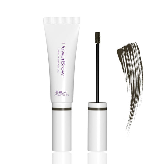 Rumi Cosmetiques PowerBrow+ Tinted Eyebrow Gel For Mature Women - Defines, Fills, Thickens Brows - 2-in-1 Formula - Natural Color, Quick Fixing…