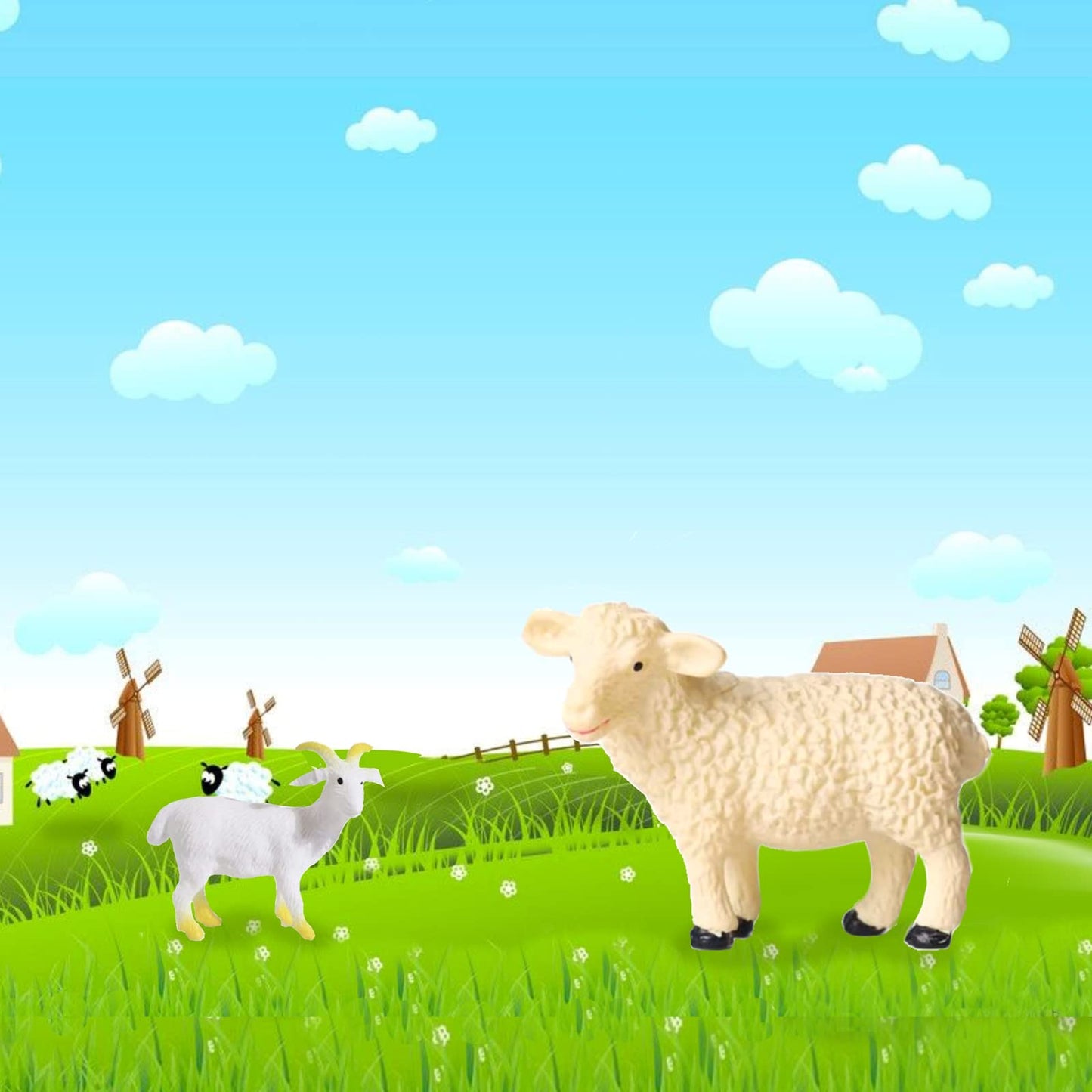 15 Pcs Farm Animal Figurines – Realistic Plastic Mini Figures Educational Playset, Party Supplies & Cake Toppers for Kids