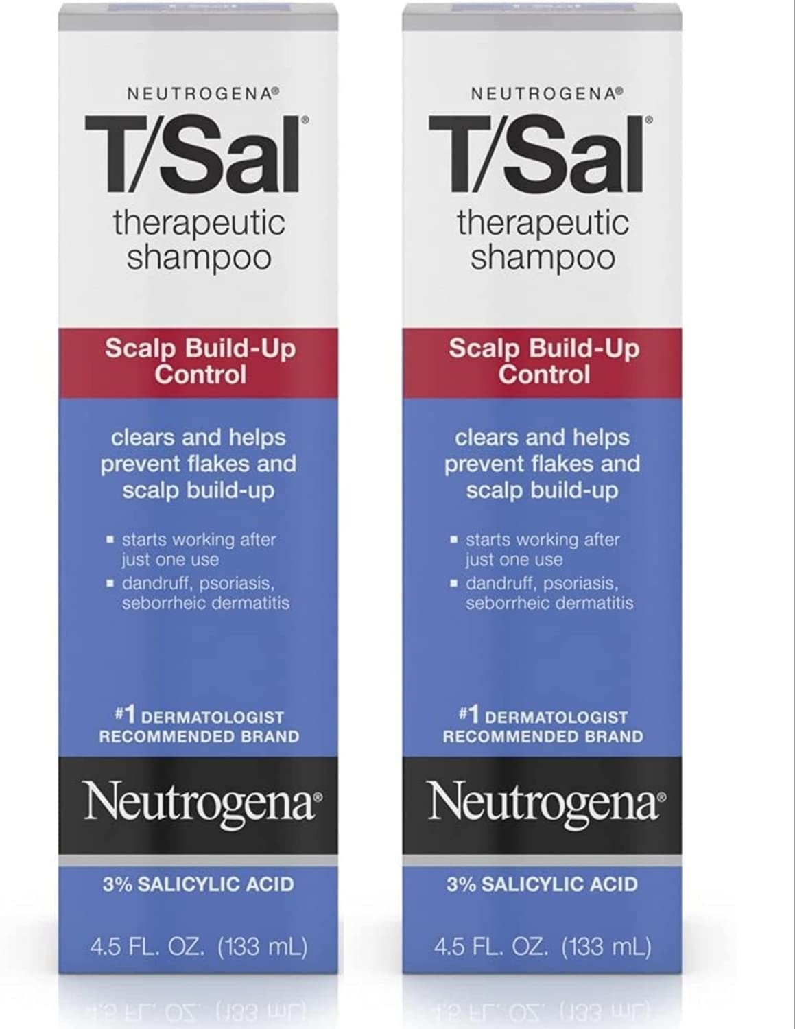 Neutrogena T/Sal Therapeutic Shampoo for Scalp Build-Up Control with Salicylic Acid, Scalp Treatment for Dandruff, Scalp Psoriasis & Seborrheic