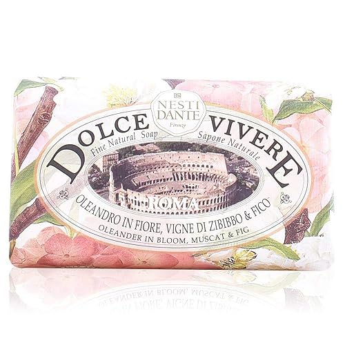 Nesti Dante Nesti dante dolce vivere fine natural soap - roma - olenander in bloom, muscat and fig, 8.8oz, 8.8 Ounce