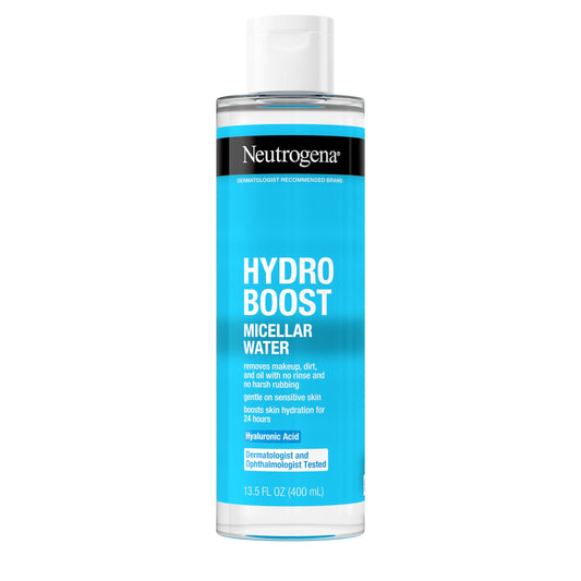 Neutrogena Hydro Boost Micellar Water with Hyaluronic Acid, Micellar Cleansing Water for Sensitive Skin, Removes Makeup, Dirt & Oil, Alcohol-Free
