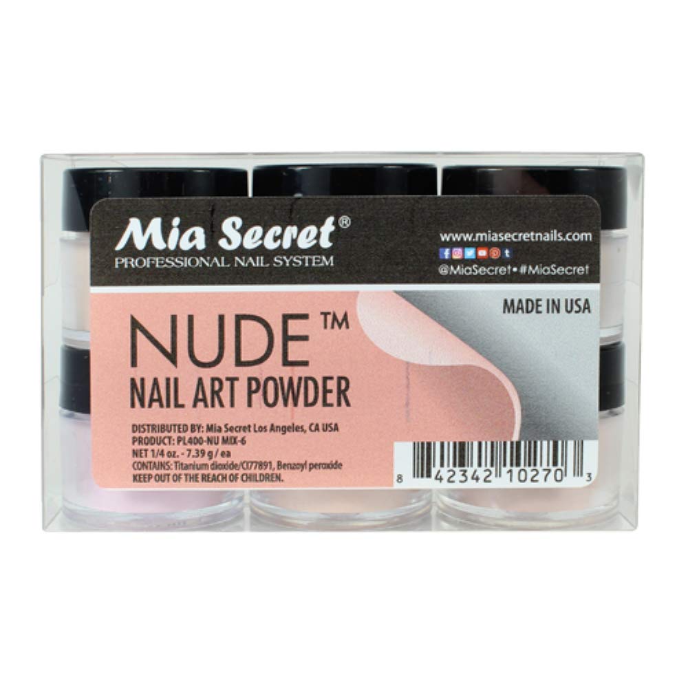 6pcs Mia Secret Nude Collection Acrylic Nail Art Powder Beauty & Personal Care Mia Secret