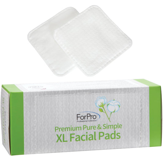 ForPro Premium Pure & Simple XL Facial Pads, Triple Layered Ultra Soft Disposable Makeup Remover Pads, 100% Vegan & Cruelty-Free, 60-Count Beauty and Personal Care ForPro Professional Collection Default Title
