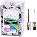 TachiBelle PREMIUM Made In USA Quality Professional Nail Sanding Bands ZEBRA Fine Grit File + FREE 2 Mandrel