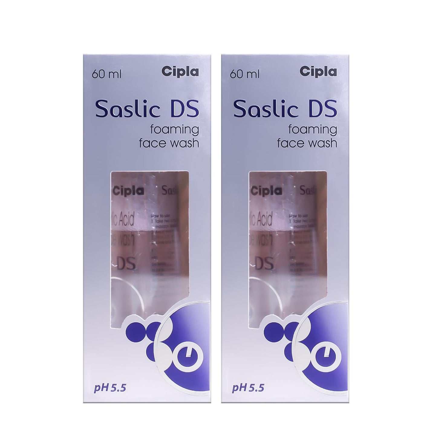 Cipla Sas_lic DS Foaming Face Wash (60ml) (pack of 2)