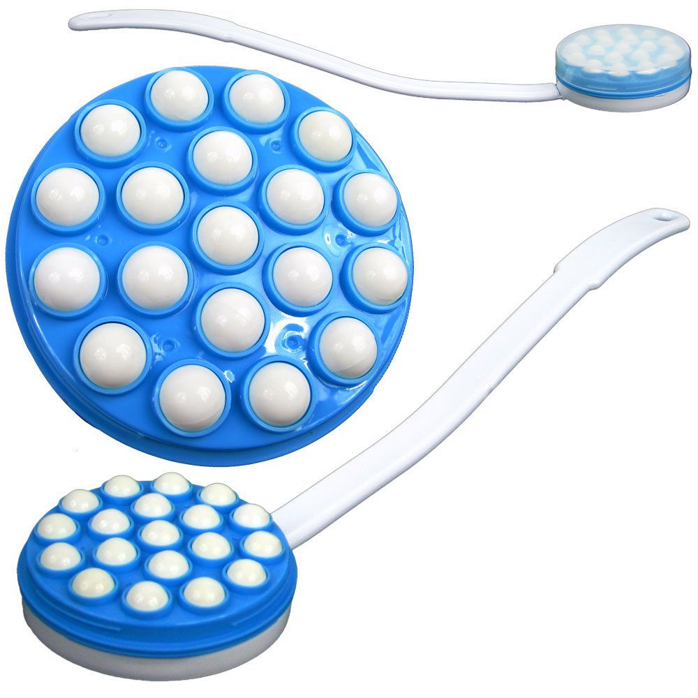 Lotion Applicator for Back - Long Handled Roll-On Dispenser and Handheld Back Massager - Wand for Applying Sunscreen, Cream, or Shower Gel by Remedy Beauty and Personal Care Trademark Global