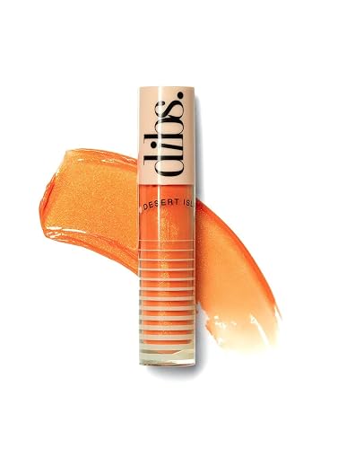 DIBS beauty Go To Glossy Balm Lip Gloss Topper, 0.20 Ounce (Orange Crush)