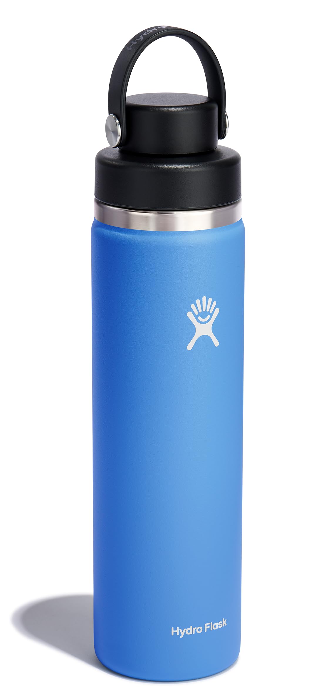 Hydro Flask Water Bottle - Insulated Stainless Steel - Wide Mouth Flex Chug Lid, Non Spill, Leakproof in 24 Oz Cascade Blue