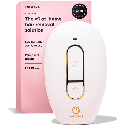 RoseSkinCo Lumi IPL Laser Hair Removal Device, At Home Permanent Hair Reduction on Face, Bikini, Legs, Arms, Underarms, Safe & Gentle Intense Pulsed Beauty and Personal Care RoseSkinCo