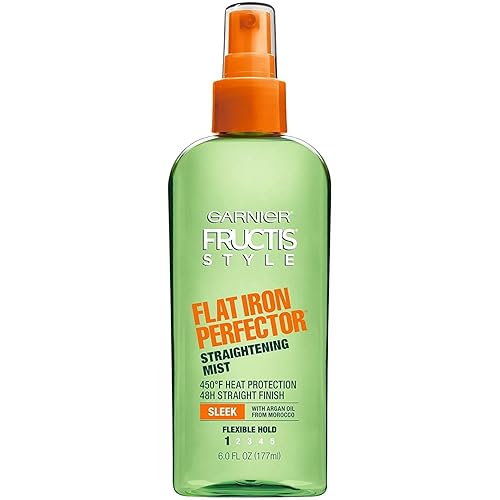 Garnier Fructis Style Sleek & Shine Flat Iron Perfector Straightening Mist 6 oz (Pack of 4)