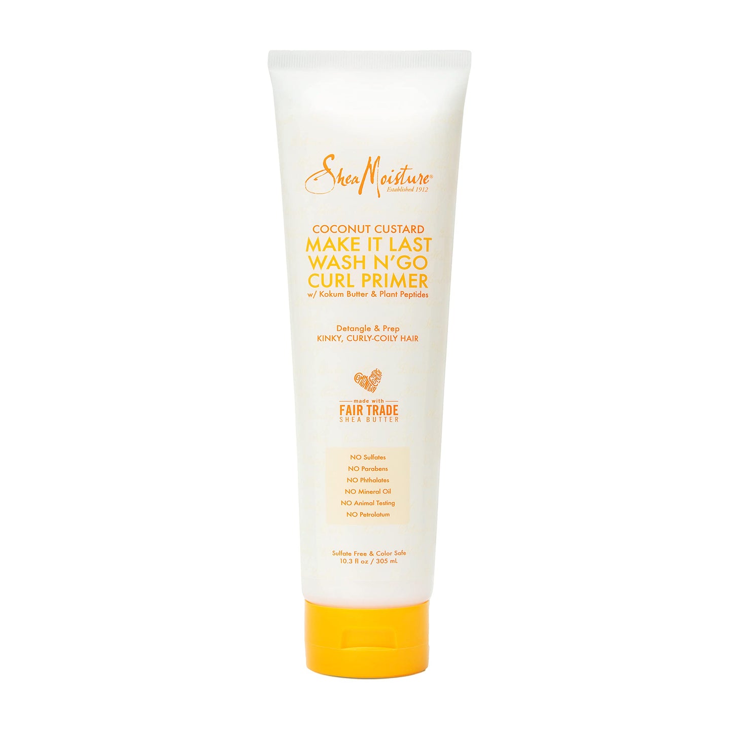SheaMoisture Coconut Custard Curl Defining Cream - Make It Last Wash N' Go Primer, Enhancer & Detangler for Wavy & Curly Hair, Organic Shea Butter