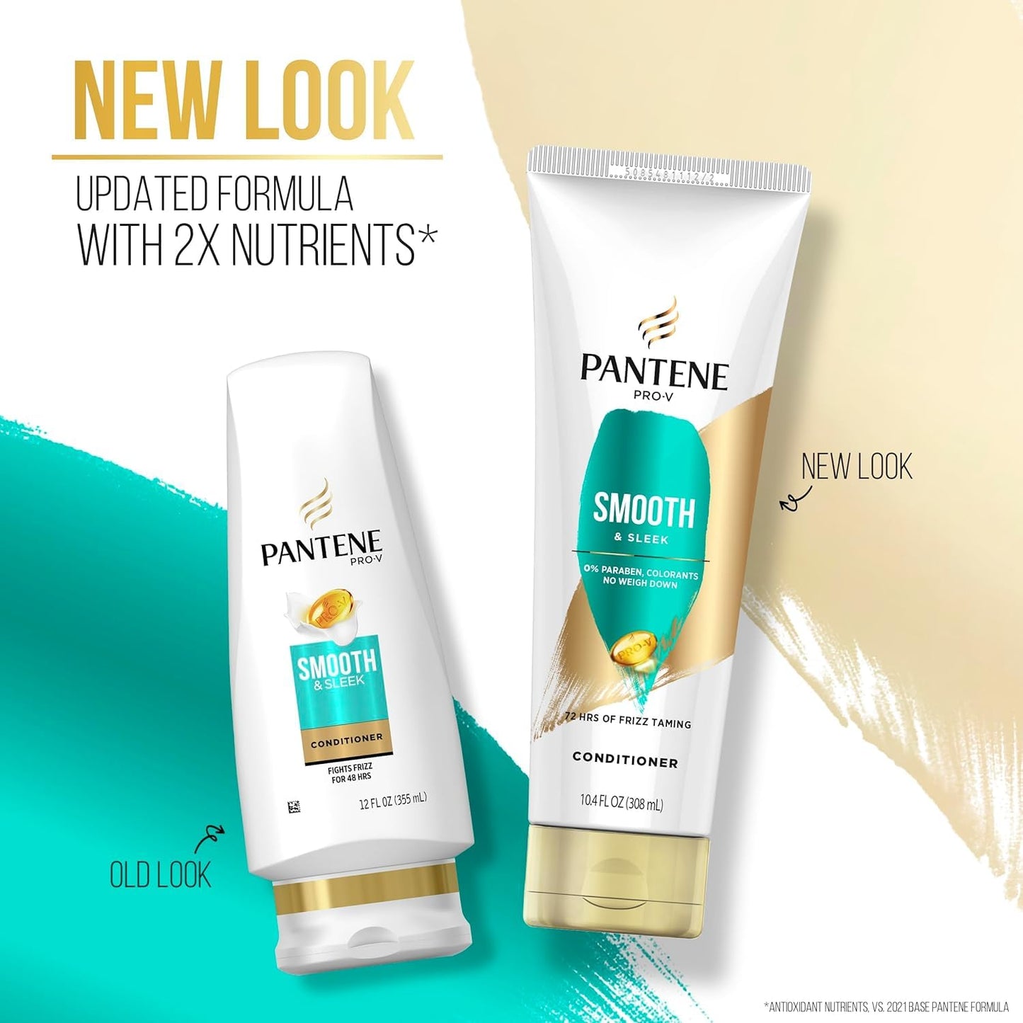 Pantene PRO-V Smooth & Sleek Conditioner, Frizz Control, 10.4 oz (Pack of 2)
