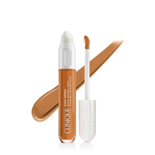 Clinique Even Better All-Over Full Coverage Concealer + Eraser Makeup For Dark Undereye Circles | With Hyaluronic Acid + Caffeine | Hydrating