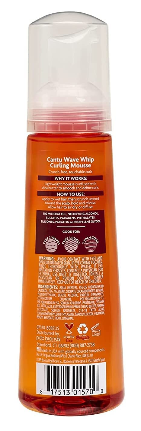Cantu Shea Butter Wave Whip Curling Mousse 8.4 Ounce (Pack of 6)