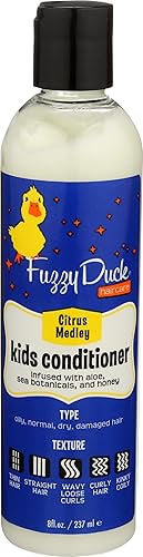 FuzzyDuck Kids Conditioner - Hair Products for Kids Made with Aloe, Sea Botanicals & Honey to Boost Moisture, Frizz Control & Manageability for Silky