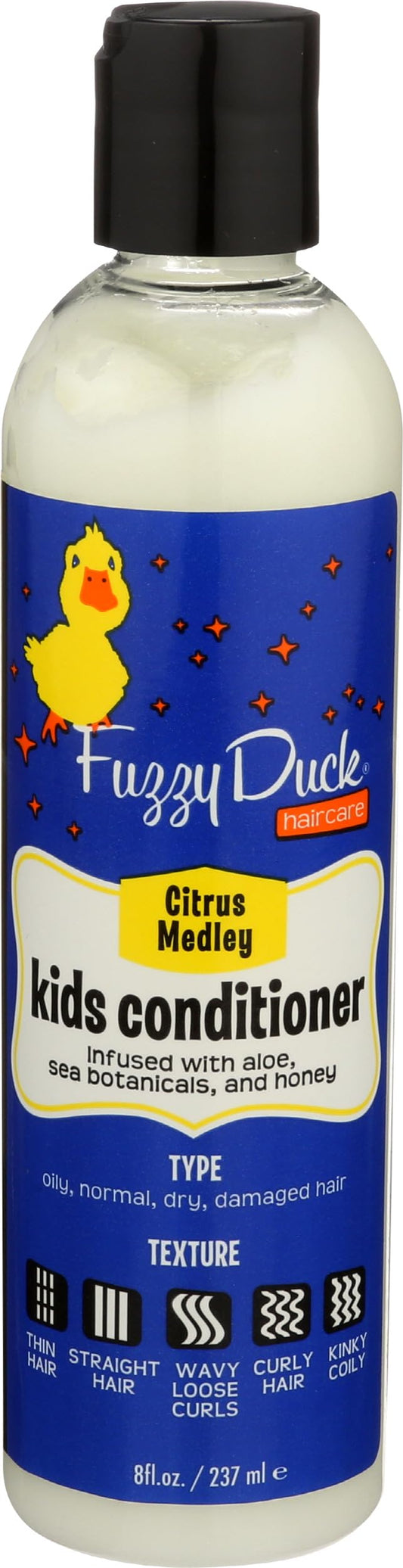 FuzzyDuck Kids Conditioner - Hair Products for Kids Made with Aloe, Sea Botanicals & Honey to Boost Moisture, Frizz Control & Manageability for Silky