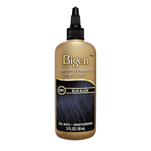 Bigen Semi-Permanent Haircolor #Bb1 Blue Black 3 Ounce (88ml) (3 Pack)