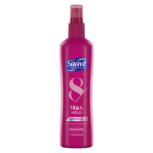 Suave Max Hold Non Aerosol Hairpsray Unscented 11 oz (Pack of 8)