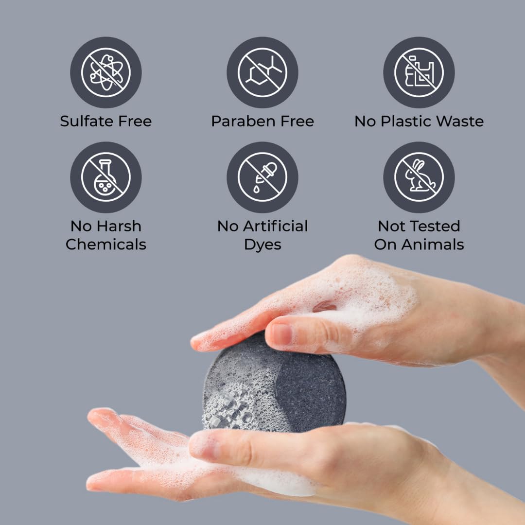 Jack59 All Natural Shampoo and Conditioner Set for Fine Hair, Bar Shampoo and Conditioner with Activated Charcoal to Detoxify, Rejuvenate Scalp
