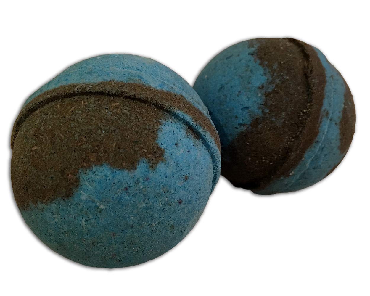 Dad Balls Bath Bombs - Funny Dad in Bath Design - XL Bath Fizzers for Men - Black and Blue Marbled, Handcrafted, 2 pk