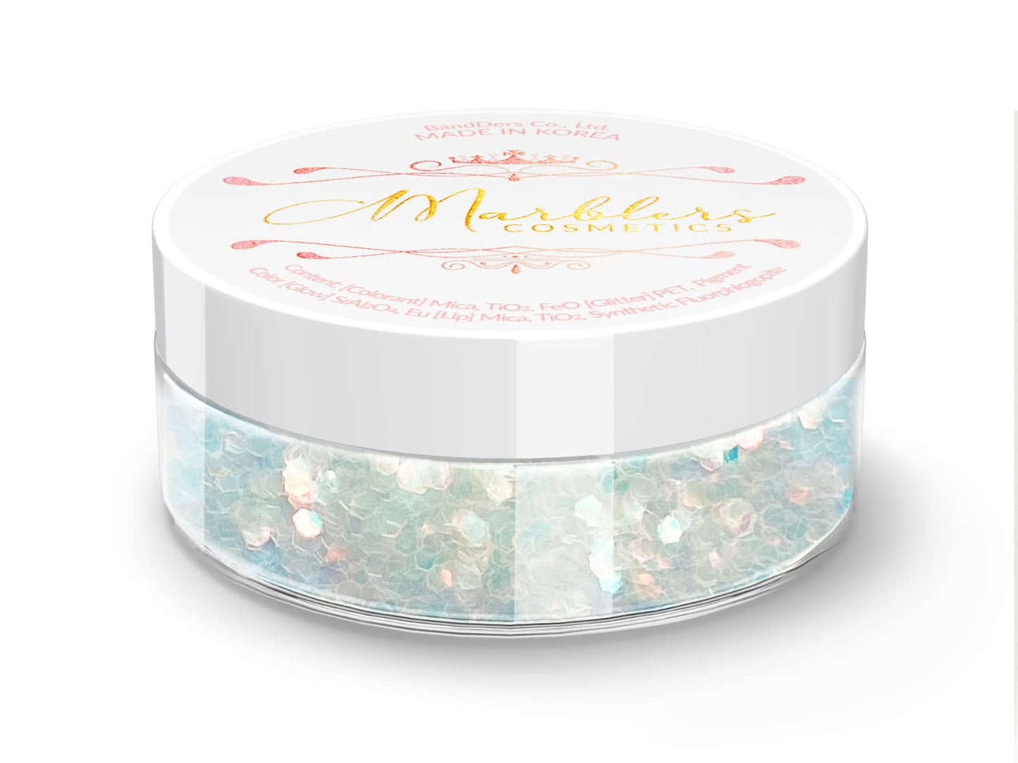 MARBLERS Chunky Rainbow Face & Body Glitter [Blue Gold] 0.18oz (5g) | Chunky | Chopped | Flake | Non-Toxic | Vegan | Cruelty-Free | Festival, Rave