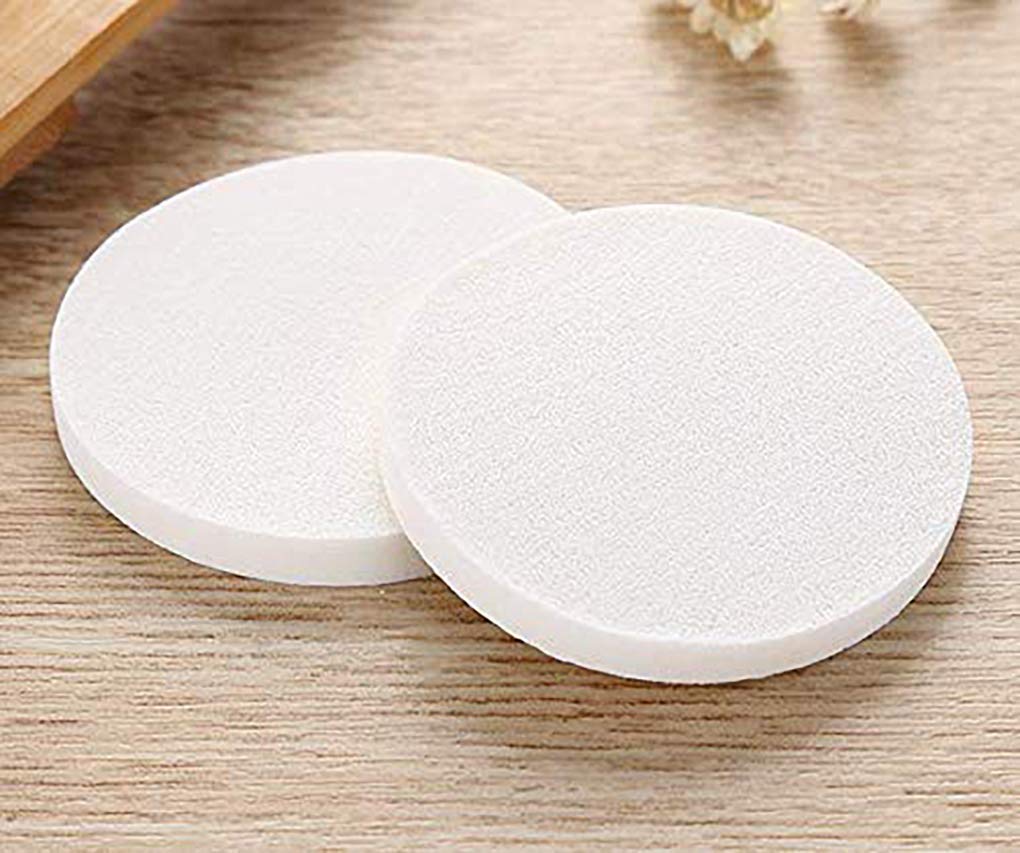 RUITASA 25Pcs Makeup Sponge Cosmetic Puff Use for Dry and Wet Cosmetics Blush Applicators Round Sponges Foundation