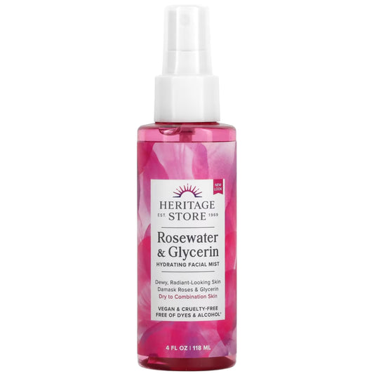 HERITAGE STORE Glyerine & Rosewater 4 oz Liquid Beauty & Personal Care HERITAGE STORE