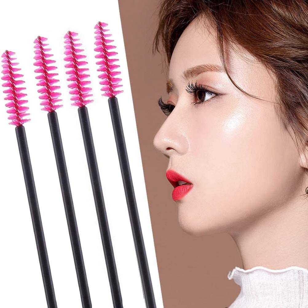 Pimoys 100 pcs Disposable Eyelash Mascara Brushes, Wands Applicator Eyebrow Brush Makeup Kit, Eyebrow Castor Oil Brush Makeup Tool Beauty and Personal Care Pimoys