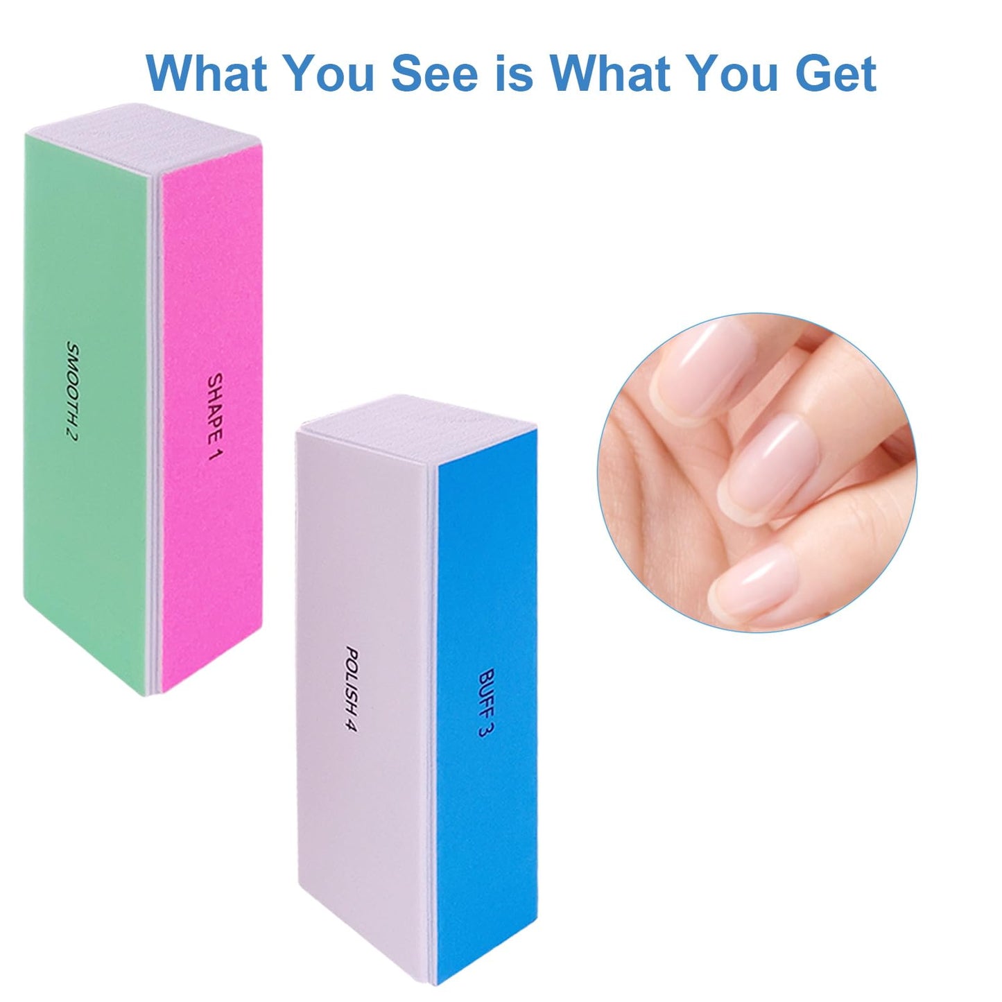 4 Way Nail Buffer Block (6 pcs), Nail Shine Buffers Blocks Files for Natural and Acrylic Nails Smoother Buffing Block Polisher Fingernail File Buffer Beauty and Personal Care GigaGround